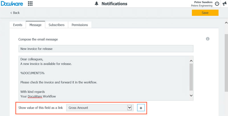 Enter Text for the Email Notification in the Configuration Wizard